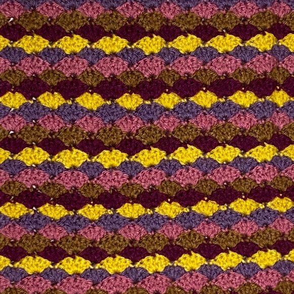 4/$25 Crochet Afghan Baby Blanket Throw Handmade Shell Stitch Small 23 X 32 - Picture 3 of 7